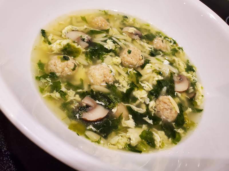 orzo soup with meatballs